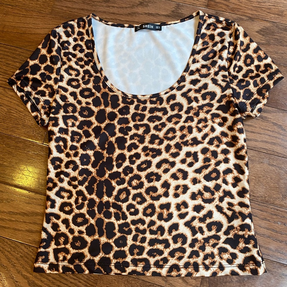 Cheetah print tshirt from Shein